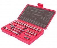 Фотография товара 'Jtc Набор головок торцевых 6-гранных и насадок 1/4" 5/32"-1/2", Т20-Т40 (в кейсе), JTC-H223S'