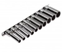 Фотография товара 'Jtc Набор головок торцевых глубоких 12-гранных 1/2" 10-24мм, длина 76мм 10 предметов JTC /1, JTC-T410M'