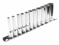 Фотография товара 'Jtc Набор головок торцевых глубоких 6-гранных 1/4" 4-13мм, длина 50мм 11 предметов JTC /1, JTC-H211M'