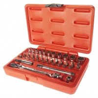 Фотография товара 'Jtc Набор торцевых головок многофункциональный 1/4" в кейсе (38ед)JTC /1, JTC-5302'