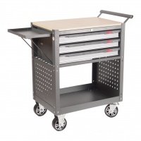 Фотография товара 'Jtc Тележка инструментальная 3 секции, серая на колесах с открытым отсеком JTC /1, JTC-5516'