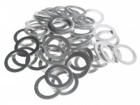 Фотография товара 'Jtc Набор алюминиевых шайб, размер : толщина 2.0, внутр. д. 18.0, наружн. д. 25.0 (50 шт., ед. изм. мм) JTC /1, JTC-2017B'