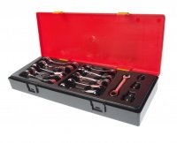 Фотография товара 'Jtc Набор ключей комбинированных укороченных трещоточных 8-19мм (в кейсе) 14 предметов JTC /1, JTC-K6144'