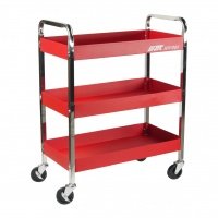 Фотография товара 'Jtc Тележка инструментальная 3 секции, красная на колесах с открытым отсеком JTC /1, JTC-S1073'