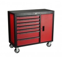 Фотография товара 'Jtc Тележка инструментальная 7 секций, красная на колесах с боковым ящиком JTC /1, JTC-S1067'