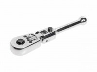 Фотография товара 'Jtc Трещотка укороченная 1/4" на шарнире с фиксацией, с металлической рукояткой, длина 124мм JTC /1, JTC-3012'